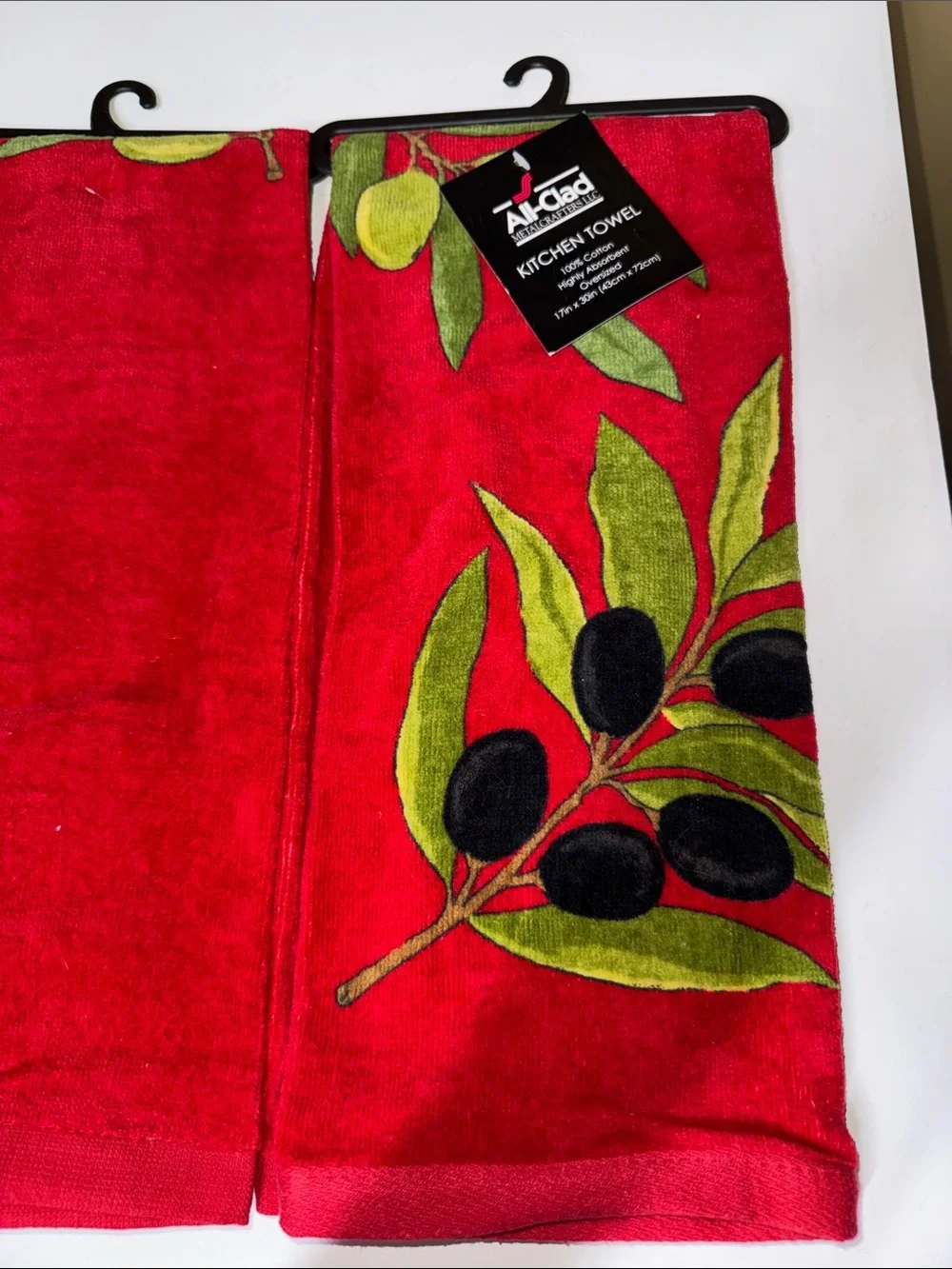 All-Clad 100% Cotton Tuscan Olive Oversized 17”x 30” Kitchen Towels (Set Of 2)